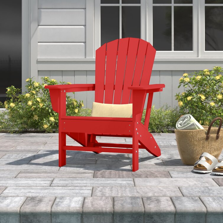 Red adirondack 2024 plastic chairs